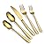 40-Piece Silverware Set, Gold Hammered Stainless Steel Flatware Sets for 8, Food-Grade Tableware Set, Including Fork Knife Spoon Set, Home Kitchen Cutlery Sets, Dishwasher Safe