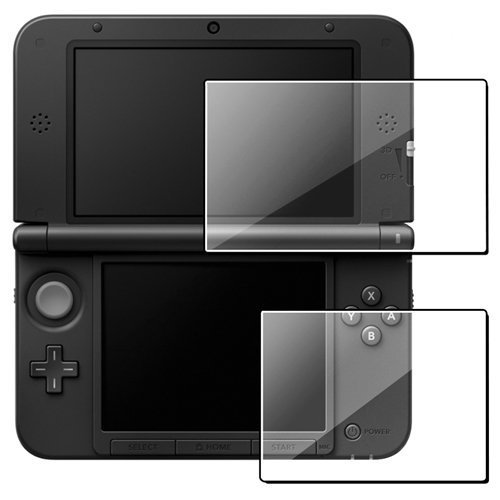 eForCity Clear Reusable Top+Bottom LCD Screen Guard Film Protector Compatible With Nintendo 3DS XL [2-Pack Combo]