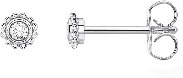 Thomas Sabo Orecchino Singolo Fiore Con Pietra Bianca In Argento 925 - Orecchino Da Donna, Design Charm Club, Venduto Singolarmente, Combinabile