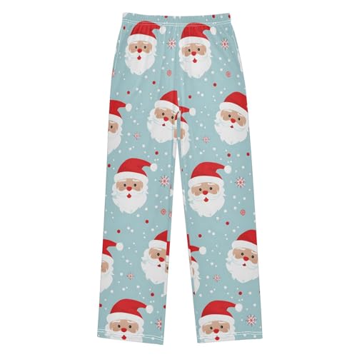 Christmas Pajama Pants Polka Dot Santa Claus Long Sleep Pants Lounge Bottoms