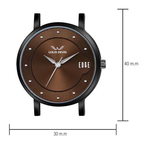 Image of LOUIS DEVIN Silicone Strap Analog Wrist Watch for Men and Women (Green /Brown /Blue /Black) | Set of 2 Wrist Watches | Couple Watches | LDCM-BK092-ST