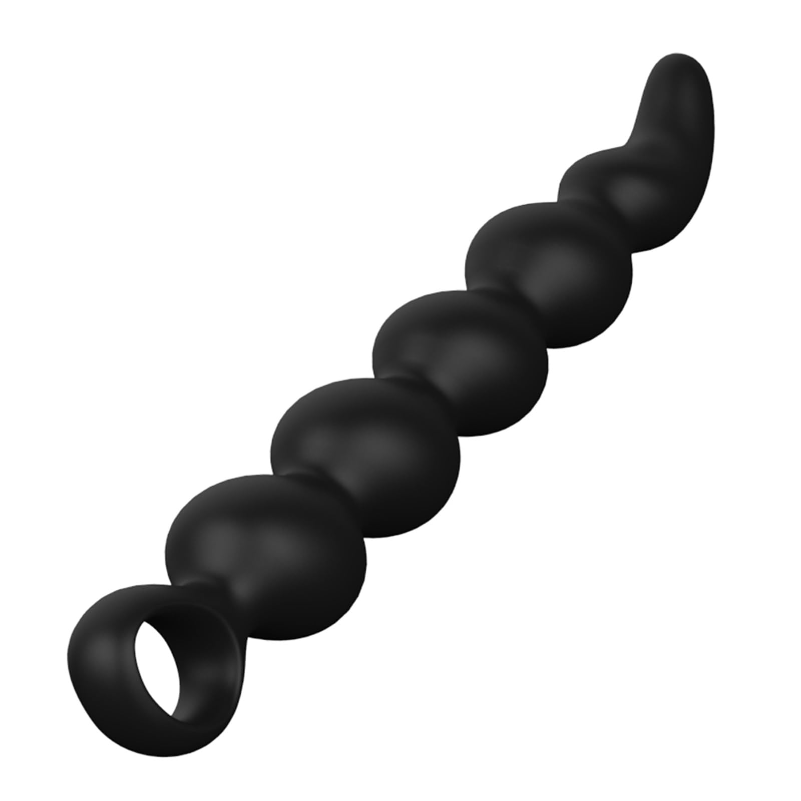 Tapón anal de silicona, estimulador del punto G, bolas anales, masajeador de próstata, juguete sexual, tapón anal de silicona, juguete sexual para hombres, mujeres, principiantes, color negro, tal