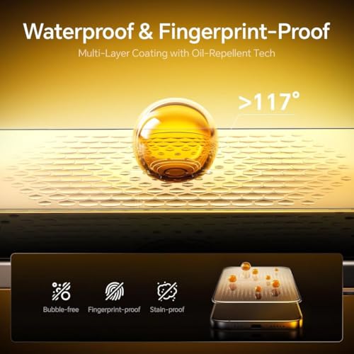 Image of KUZOOM Clear Tempered Glass Screen Protector for iPhone 15 & 16 - HD Transparency