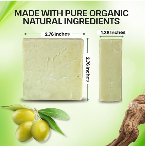 Image of Dr.Ancient Olive Oil Soap Bar, Organic Soap Bars Handcrafted the Traditional Way, Natural Chemical-Free, Vegan, Used for Face Wash, Body Wash, Hand Cleansing and Skin Care, Gentle Cleanser