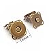 25 Sets Bronze Sew in Magnetic Bag Clasps Button Snaps Tone Purse Great for Closure Handbag Clothes Sewing Craft No Tools Required Plum Blossom 14mm (Bronze)