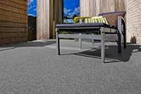 andiamo Kunstrasen Outdoor wasserdurchlässig, Rasenteppich wetterfest, Drainage-Noppen, UV-beständig, für Balkon und Garten, Farbe:Grau, Größe:200 x 500 cm