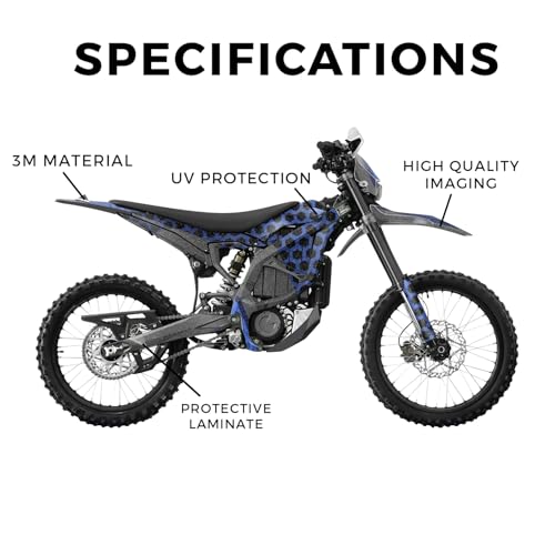 Image of Glossy Glitter Surron Ultra Bee Graphics Kit Wrap - Hex Blue - Sur-Ron Skin - Premium 3M Vinyl Protective Wrap Decal Cover - Easy to Apply | Crafted in The USA by MightySkins