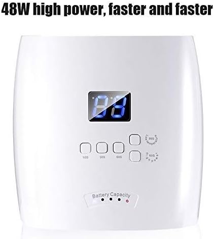 Nail Lamp 48W UV LED Nail Dryer, Painless Curing Lamp with Automatic Sensor, LCD Display, Memory and Pause Timer Function for Fingernail & Toenail Gel Polish