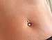 QWALIT 14G Belly Button Rings Short Bar Navel Rings Surgical Steel CZ Jeweled Navel Piercing Barbell for Women Belly Button Piercing Jewelry 1/4