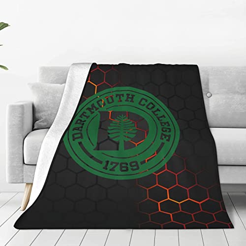 Dartmouth College Black Blanket Large Luxury Fleece Soft Anti-Static Anti-Pilling Flannel Bed Blanket