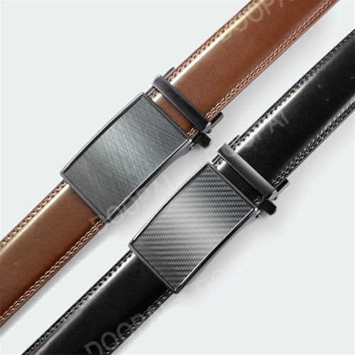 Men's Adjustable Ratchet Strap, Automatic Winding, Casual Genuine Leather Belt Flzdqsft-95Bu 125cm3