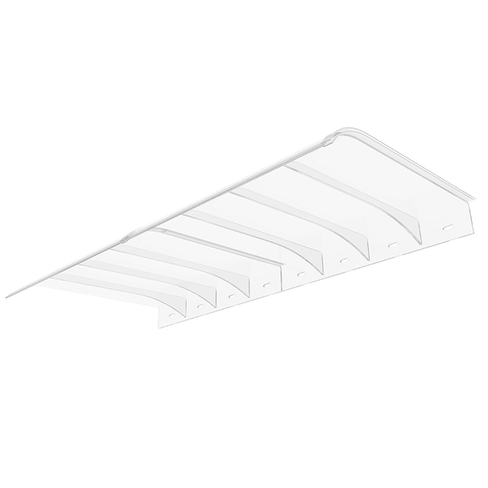 Auvent de jardin pour porte d'entrée élégante avec toit transparent arqué