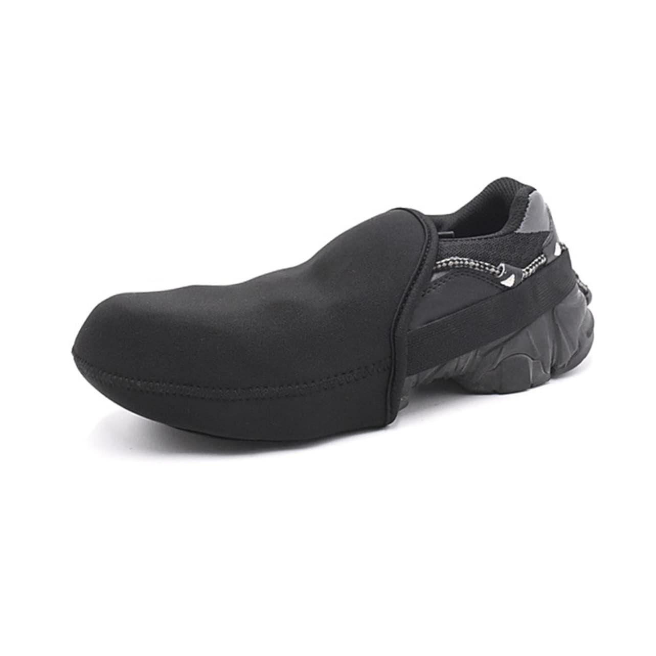 Toyvian Überschuhe für Fahrradschuhe hoch Knöchel Beschützer gepolstert Abdeckung elastikband elastischer guertel gegen Feuchtigkeit Überschuhe reiten Schuhe Decken Gummiband Black
