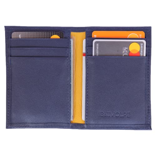 Carteira Masculina Porta Cartões Duo Couro Legítimo (Marinho)