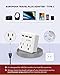 TROND European Travel Plug Adapter, US to Europe Plug Adapter with 2 Outlets 3 USB Charger, Type C Power Adapter International Travel Outlet for Most European France Germany Italy Spain, ETL Listed