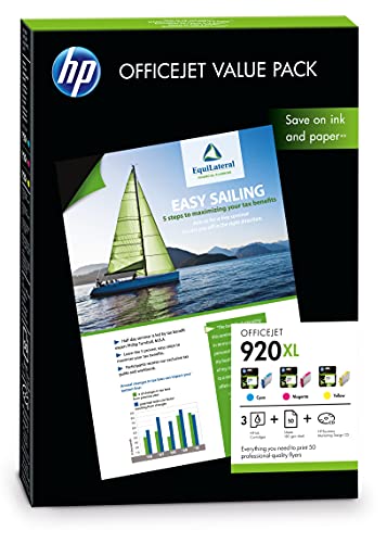 HP 920XL Officejet Value Pack - 50 Blatt/A4 (dreifarbig, XL Kombipack 3 * 700 Seiten), CH081AE