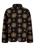 Cuello : Cuello levantado JACK & JONES Jornorrebro Teddy AOP Jacket Jnr, Negro, Numeric_152 Hombres