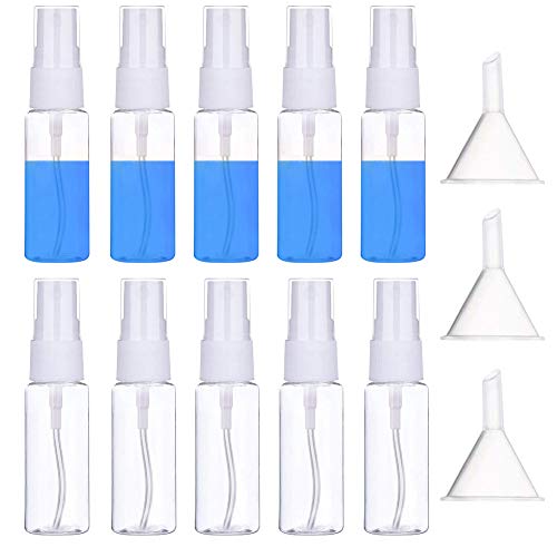 Preisvergleich Produktbild Hileyu 20 Stück 30ml Reise Sprühflasche Transparente Leere Sprühflaschen,Tragbares Reiseflaschen Set mit 3er Trichter, Feinen Nebel Sprühflasche Klein, 30ml Sprühflasche Klein Kunststoff