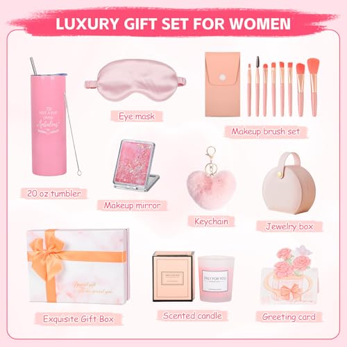 GEEKEO Birthday Pamper Gifts for Women Friends, Mothers Day Hamper Gifts for Mum, Valentines Hamper Gifts for Her Girlfriend, Personalised Mug Christmas Gifts for Women Best Friends Sister - Image 3