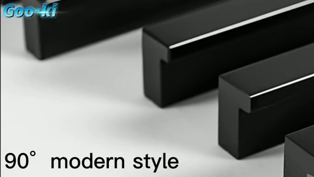 Goo-Ki Cabinet Handles 12 PCS - Black Drawer Pulls 1-1/4 in (32mm