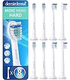 Toothbrush Heads Mini Hard Compatible with Philips Sonicare Toothbrush Heads - Small Replacement Heads - Small Brush Heads - White - Replaces HX7048-8 Pack