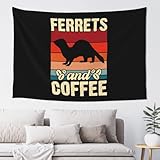 IMEEGIEN Ferrets And Coffee Tapestry Wall Hanging 60x40 Inches Home Decoration For Bedroom Living Room Dorm Decor Wall Art