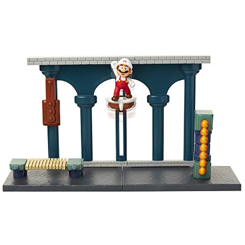 Super Mario Nintendo Playset Castillo de Lava con Figura de 6 cm – Juguete con Mecanismos y Funciones para Niños 3 años +