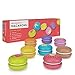 Merle Toys - Macarons: Giochi Montessori da 2 ai 3 e 4 anni, Giochi Bambini, cibo Giocattolo, accessori cucina legno, dolci finti, Set da 8 Macaron colorati per supermercato e carrello spesa