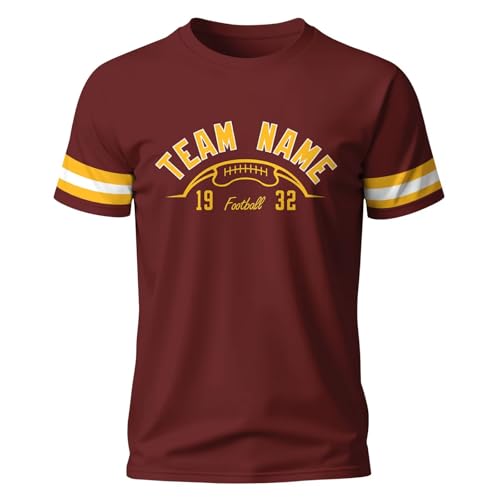 Image of ANTKING T-Shirt Custom Name Number Crewneck Short Sleeve for Men Youth Gifts