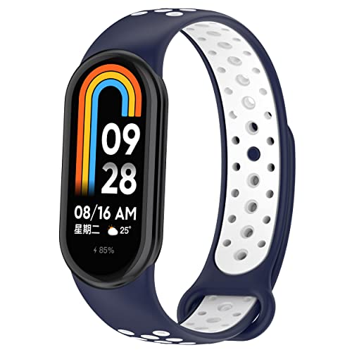 CZhkg Smart Watch Strap for Xiaomi Mi Band 8 Strap,Sport Silicone WatchBand Armband Strap