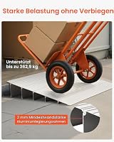 VEVOR Türschwellenrampe, 677x865x138 mm, Rollstuhlrampe aus Aluminiumlegierung mit Einer Tragkraft von 360 kg, Bordsteinrampen für Heimtreppen für Rollstühle Roller Gehhilfen Fahrräder Dreiräder – Ansicht 3
