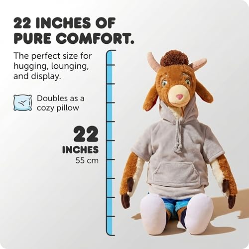 Image of Jay Franco Space Jam Goat 22 Inch Plush Stuffed Animal Pillow Buddy - Super Soft Microfiber, Machine Washable, Embroidered Details, Cozy Kids Gift for Space Jam Fans (Officially Licensed)