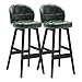 CLoook Set von 2 industriellen Pub Barhocker Kitchen Inselhocker, Home Counter Faux Leder Barhocker, 30 Zoll Barhöhe Hocker Bar Küche Hocker Stühle