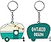 R and R Imports Ontario Oregon Souvenir Camper Metal Keychain
