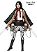 Fun Costumes Deluxe Attack on Titan Mikasa Cosplay Halloween Costume for Women's - Medium - Brown