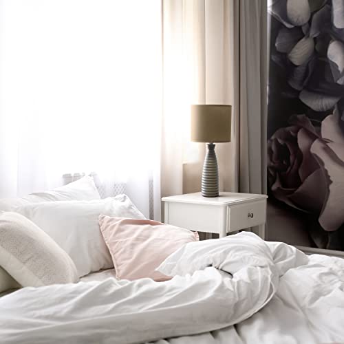 Simple Designs Lt2076-Tau Alsace Ceramic Ribbed Bottle Table Lamp, Taupe #TOP4