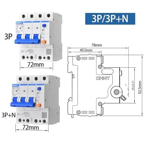 Disjoncteur différentiel bipolaire 40A protégeant les appareils contre les surcharges 230V