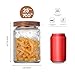 Adodeen 24oz Vintage Glass Canister With Lid Small Glass Jars Wide Mouth Mason Jars Airtight Coffee Canisters Kitchen Storage Containers For Sugar Tea Spice Flour Candy Cookie Cereal Cute Decorative