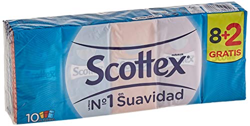 Scottex Lot de 10 mouchoirs Cover