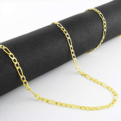 Nuragold 10K Yellow Gold 2.5Mm Figaro Chain Link Bracelet Or Anklet, Womens Jewelry 7" 7.5" 8" 8.5" 9" - Real Gold Jewelry #TOP7