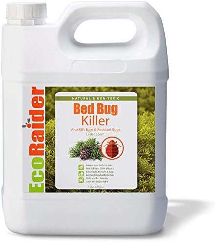 EcoRaider Bed Bug Killer Spray, Green + Non-Toxic, 100% Kill + Extended Protection (1 Gallon)