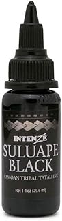 Intenze Tattoo Ink Supplies Black Samoan Tribal Ink Professional Quality Dark Intense Color, 1 Ounce Bottle