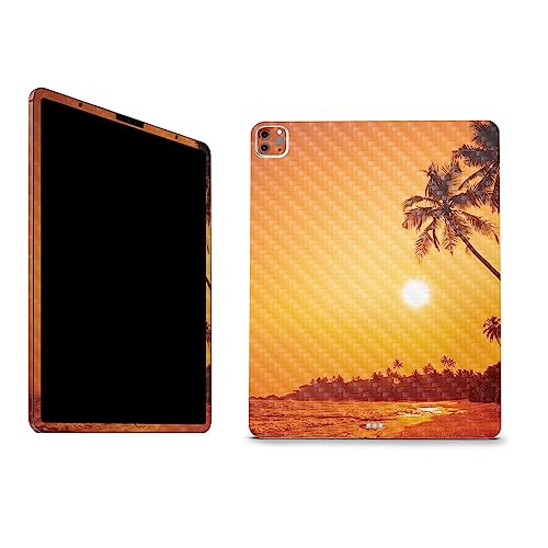 Image of MightySkins Carbon Fiber Skin Compatible with Apple iPad Pro 12.9 inch M2 6th Gen (2022) Full Wrap Kit - Sunset Dreams | Protective, Durable Textured Carbon Fiber Finish | Easy to Apply | Made in The USA