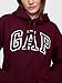 GAP womens Logo Hoodie Sweatshirt, Ruby Wine, Large US