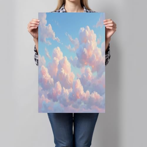 Cuadro en lienzo GDJSMIN con graficas de nubes del cielo, laminas decorativas de 60x80 cm