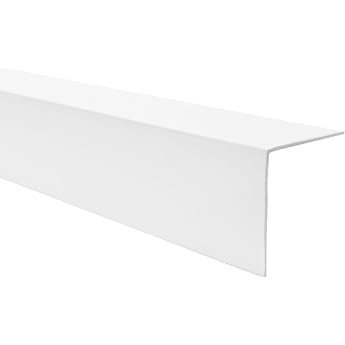 Quest Edge Protection Angle PVC 50 x 50 mm No Drilling - White, 200 cm | Angle profile &amp; corner protection for wall edges and