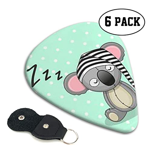 Lot de 6 médiators Koala endormi pour guitare acoustique, guitare électrique, basse, ukulélé – fins, moyens et épais. - Les Beatles, Paul McCartney, John Lennon, RIngo Starr, George Harrison Lot de 6 médiators Koala endormi pour guitare acoustique, guitare électrique, basse, ukulélé - fins, moyens et épais. – Image 3
