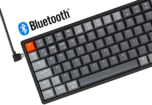 Keychron K4 Hot Swappable Wireless Bluetooth/USB Wired Gaming Mechanical Keyboard, 100 Keys ISO-UK-Layout RGB LED Backlit Gateron Brown Switch N-Key Rollover, Aluminum Frame for Mac Windows, Version 2