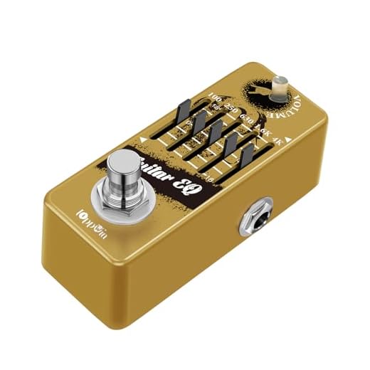 IOppWin Guitar Pedals, 5-Band Guitar Graphic Equalizer Pedal with Master Level Control - True Bypass & Metal Shell
