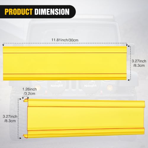 Image of Nilight 13.5 Inch Spot Flood Combo LED Light Bar Yellow Cover